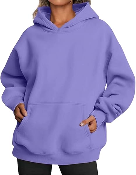 Womens Hooded Pullover Sweater Fashion Casual Loose Version With Pockets Spring And Autumn Hooded Sweater